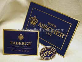 Mila Displays - Milled Polished Brass & Aluminum Nameplates & Showcase Window Signs