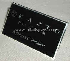 Mila Displays - Milled Polished Brass & Aluminum Nameplates & Showcase Window Signs